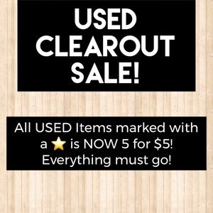 USED CLEAROUT SALE! ALL ITEMS MARKED WITH A ⭐️!